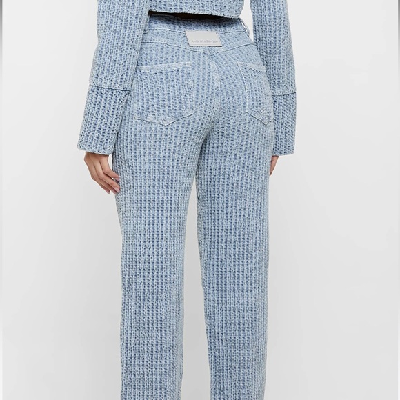 Maniere de Voir Textured Denim Mom Jeans with Matching Jacket - Size UK 8 US 4 - Picture 3 of 13